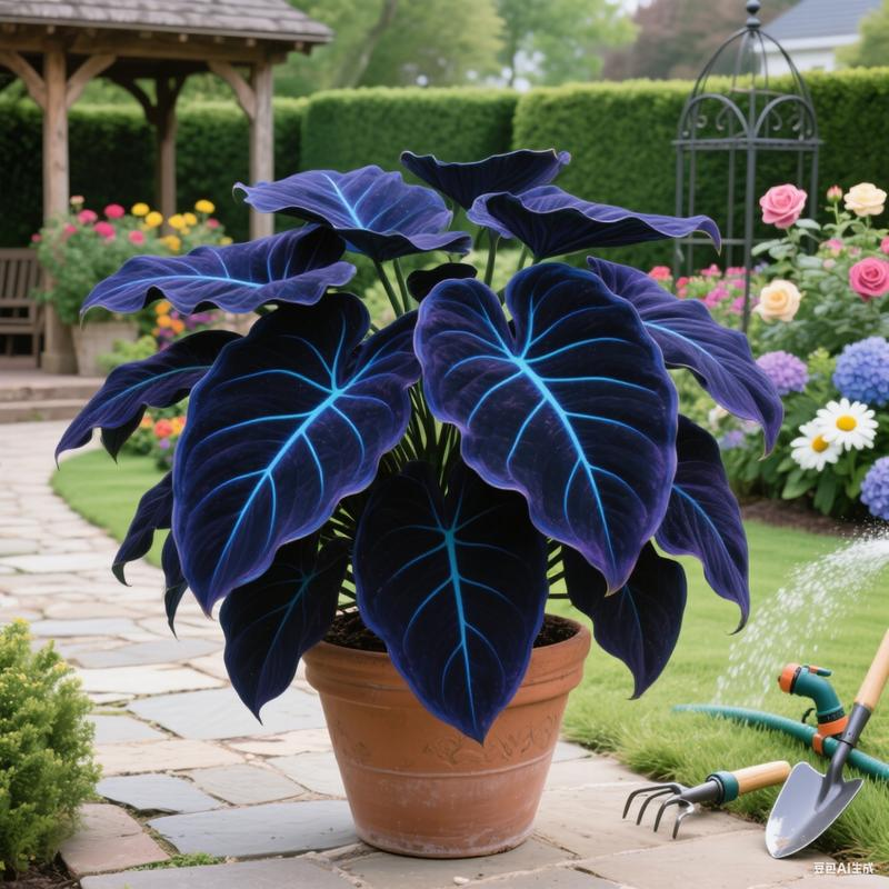 Flame Black Red Rare Hosta Flower Seeds