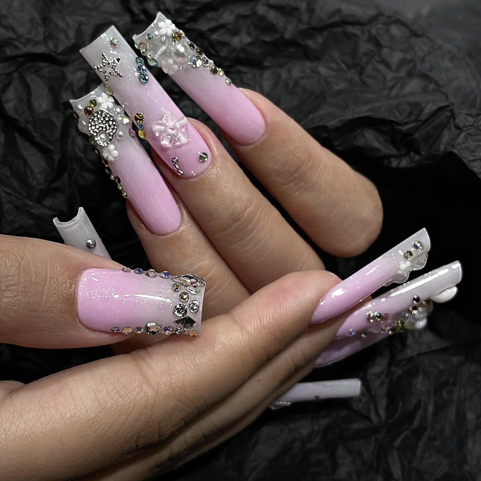 Siva Nail, Princess Promenade, Dreamy Bloom, Handmade Press on Nails