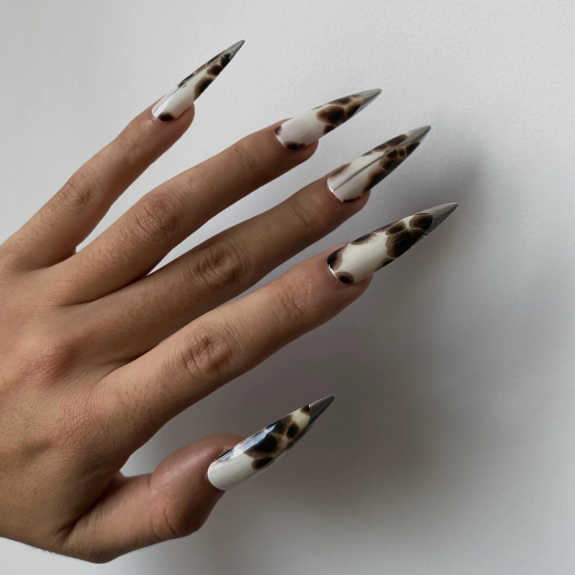 Siva Nail, Tortoiseshell Chic, Luxe Statement, Handmade Press on Nails