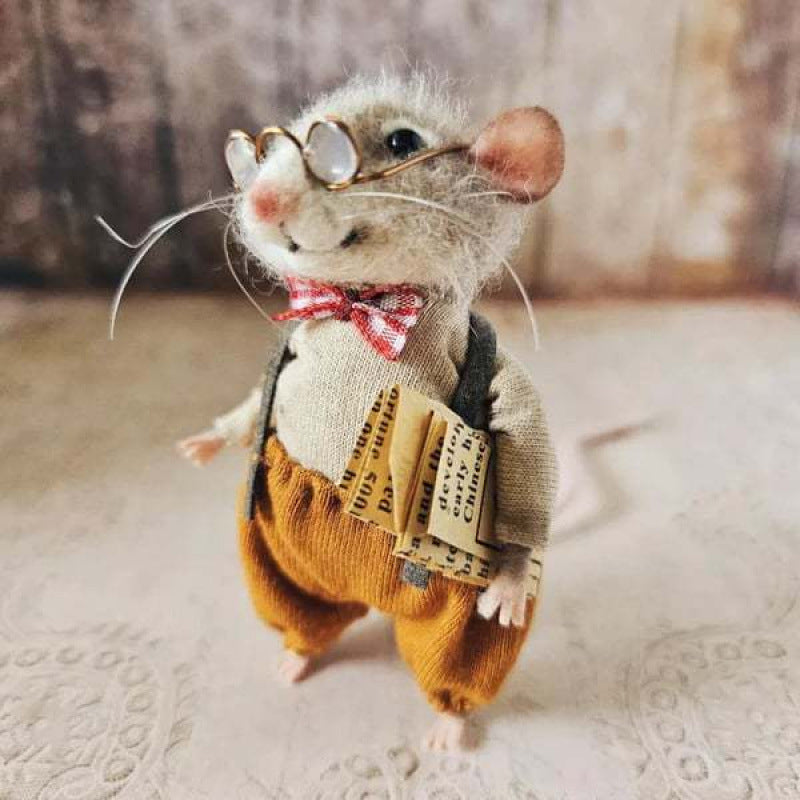 Cute Needle Felted Mouse