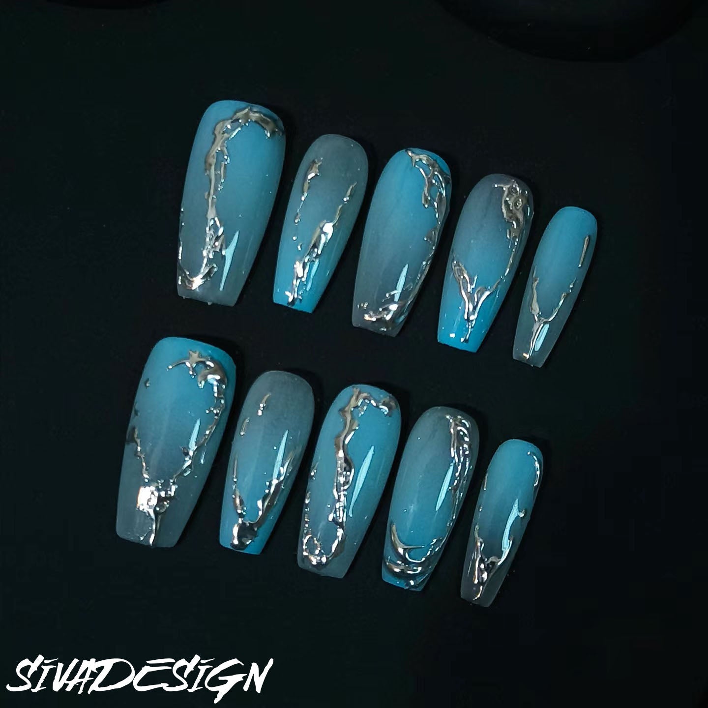 Siva Nail, Atlantis, Ocean Style Press on Nails