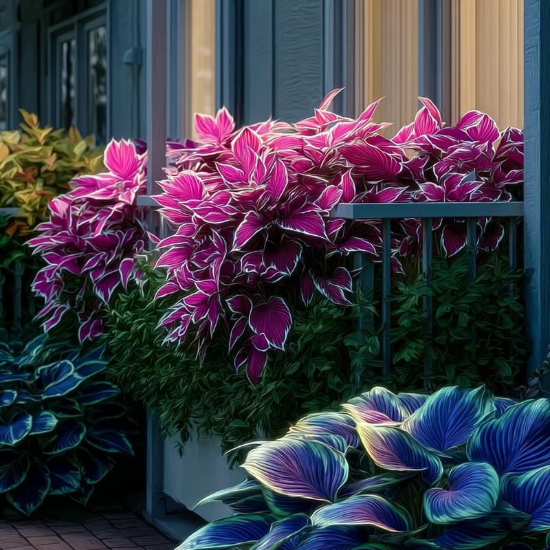 Flame Black Red Rare Hosta Flower Seeds