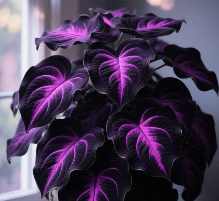Flame Black Red Rare Hosta Flower Seeds
