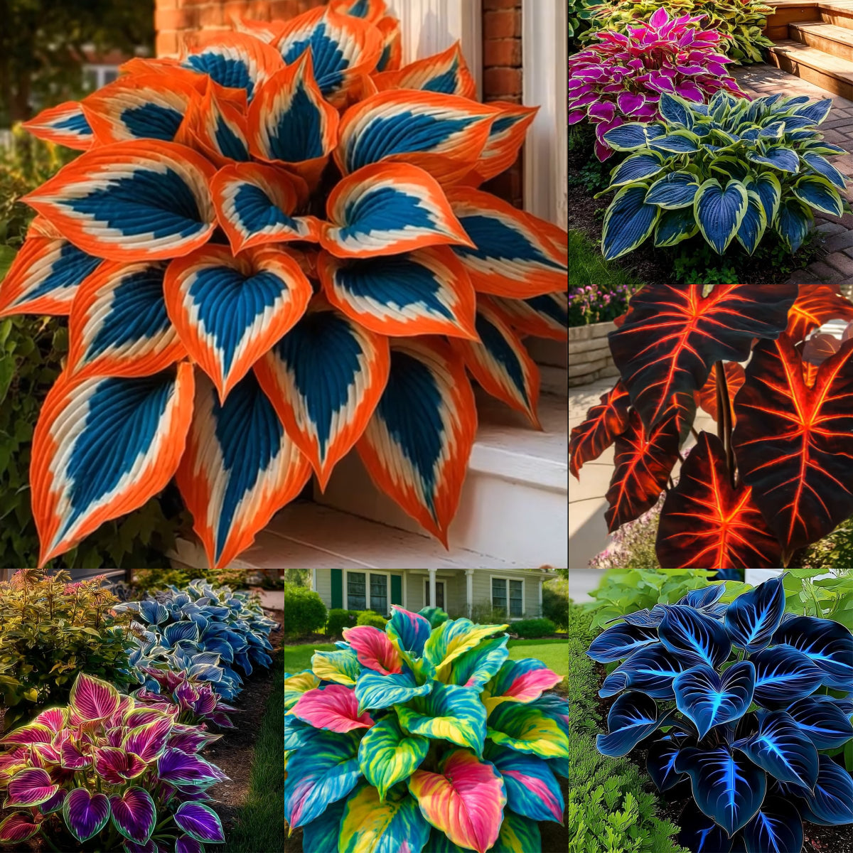 Flame Black Red Rare Hosta Flower Seeds