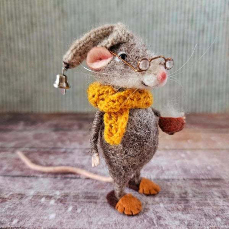 Cute Needle Felted Mouse