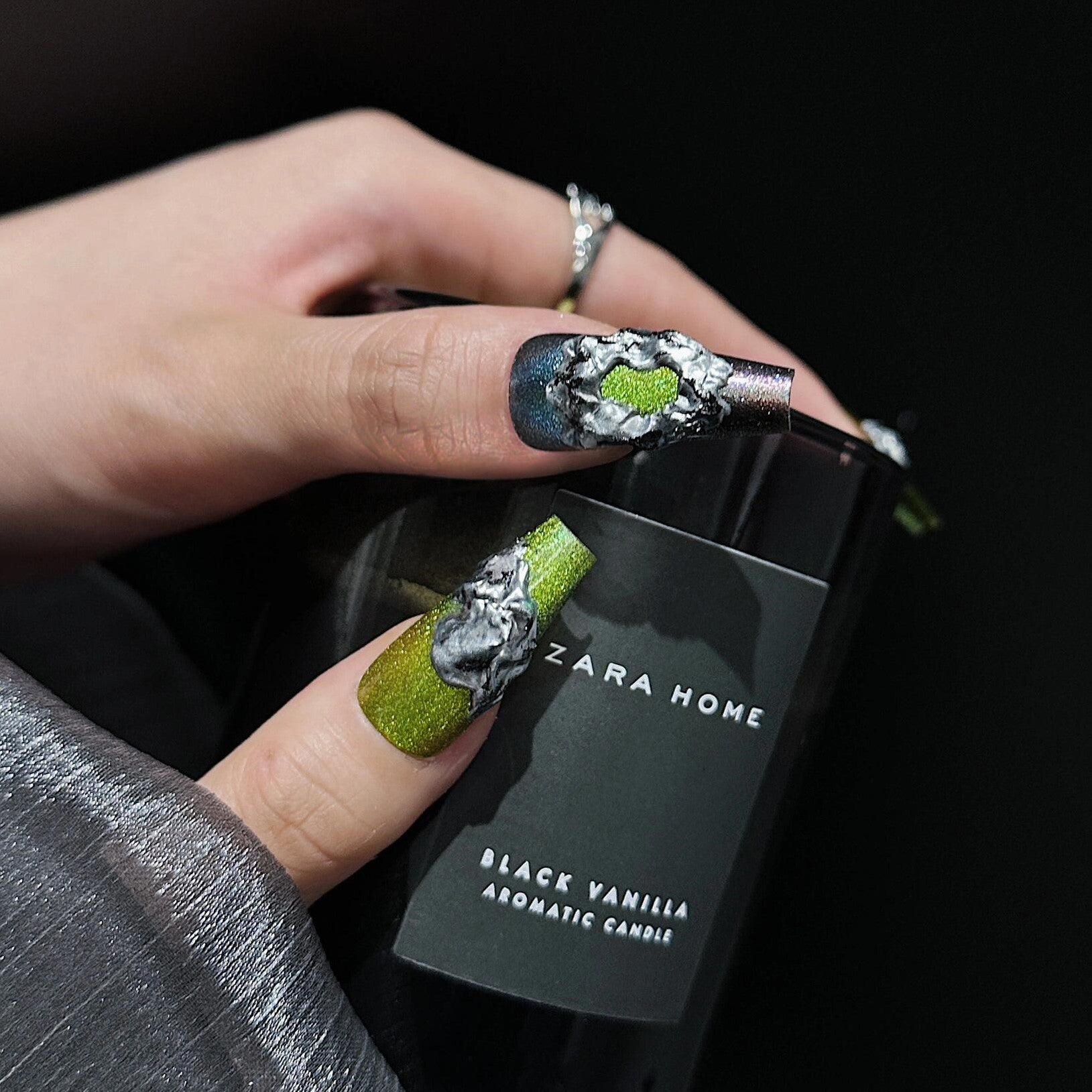 Siva Nail, Verde Vogue, Luxe Artistry, Handmade Press on Nails