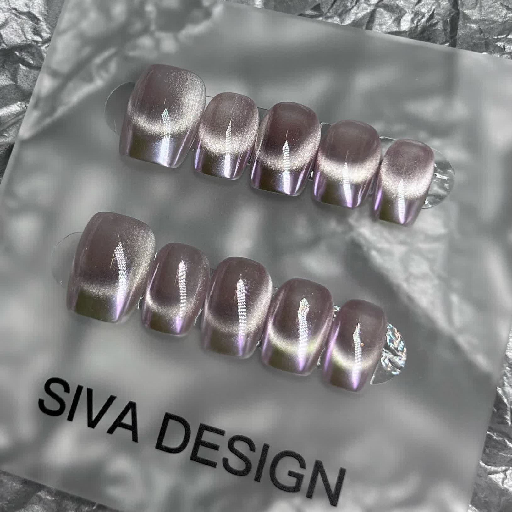 Siva Nail, Holo Havoc, Chromatic Elegance, Handmade Press on Nails