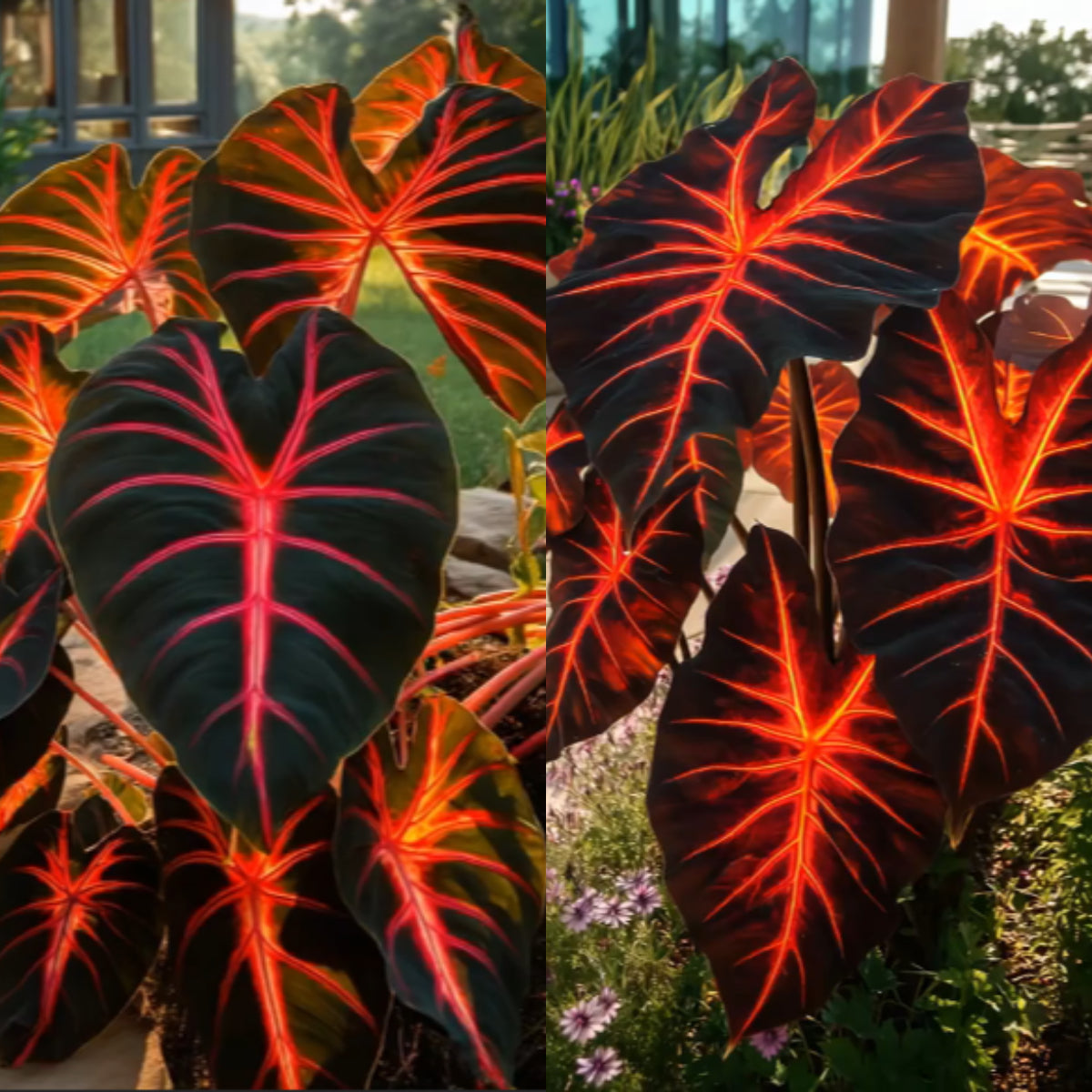 Flame Black Red Rare Hosta Flower Seeds