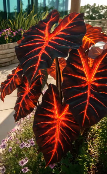 Flame Black Red Rare Hosta Flower Seeds