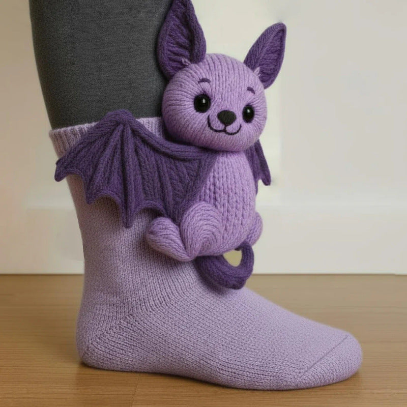 3D Knit Animal Socks