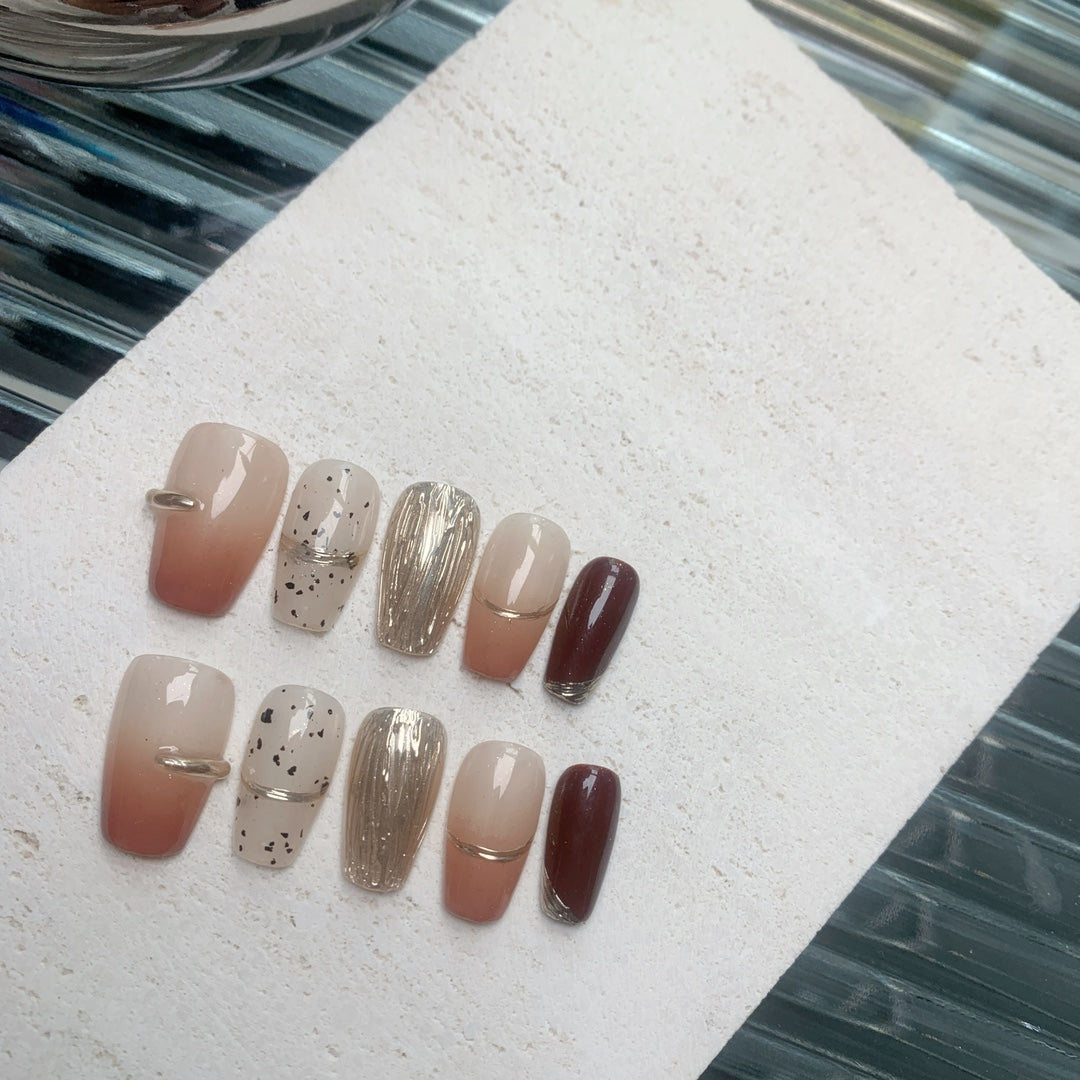 Siva Nail, Pixie Dust Delight, Elegant Fusion, Handmade Press on Nails